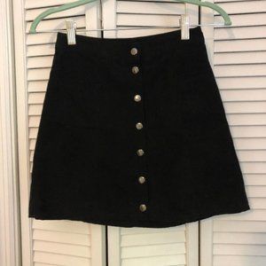 H&M Black Button Up Skirt
